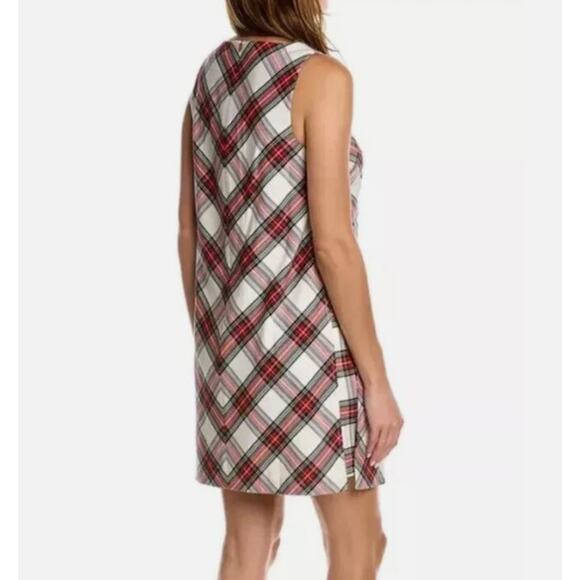 Trina Turk 'Brynne' Holiday Tartan Plaid Sleeveless Shift Dress Size 4 - Picture 2 of 11